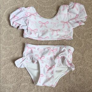 Pink Bow Kids Swim Bikini